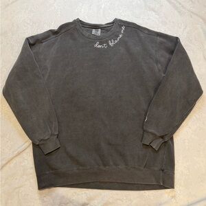 Comfort Colors Dark Gray Crew Neck Sweater